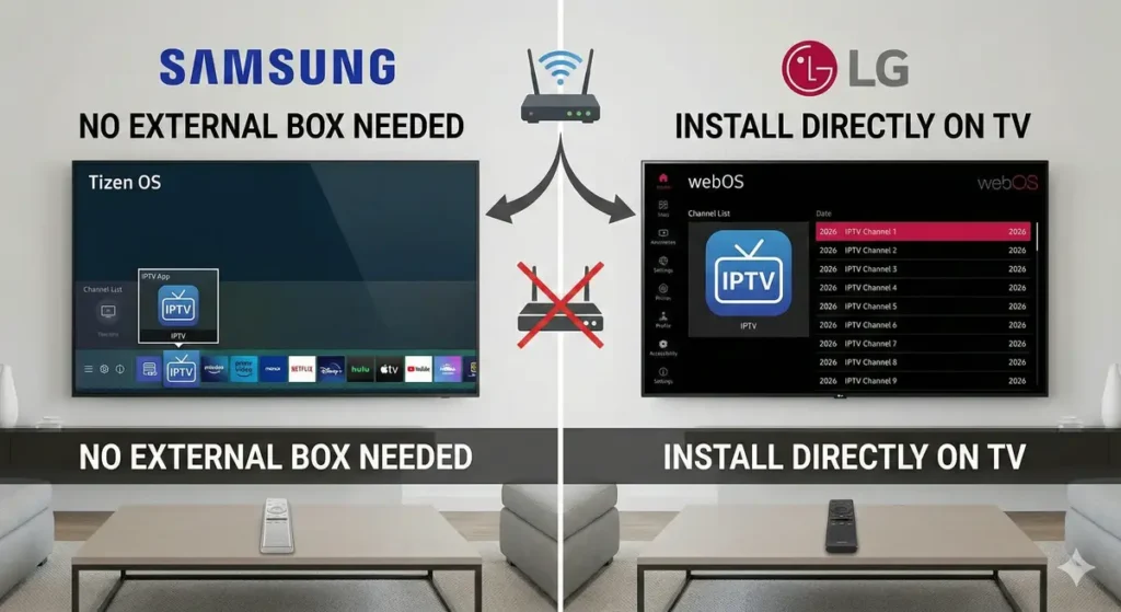 No Box Needed: How to Install IPTV on Samsung & LG Smart TVs (2026 Guide)